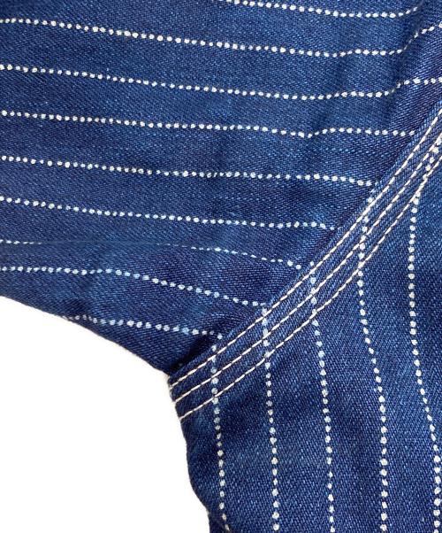 The Double Diamond（ザ ダブルダイアモンド）THE DOUBLE DIAMOND (ザ ダブルダイアモンド) 【古着】THE DOUBLE DIAMOND ストライプシャツ ネイビー サイズ:15の古着・服飾アイテム