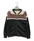 whitesvilleホワイツビル）の古着「【古着】雪柄ジップアップスウェット」｜ホワイト×グレー