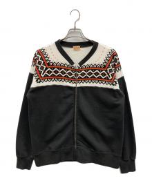 whitesville（ホワイツビル）の古着「【古着】雪柄ジップアップスウェット」｜ホワイト×グレー