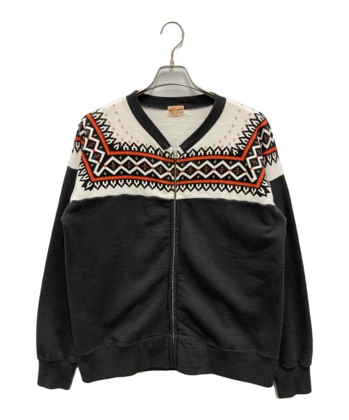 whitesville（ホワイツビル）WHITESVILLE (ホワイツビル) 【古着】雪柄ジップアップスウェット ホワイト×グレー サイズ:Mの古着・服飾アイテム