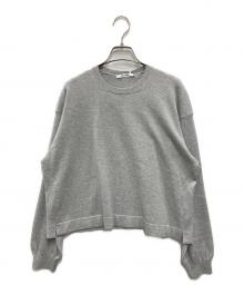 SLOANE（スローン）の古着「14G天竺 エクストラファインメリノウール ショート丈 クルーネック」｜グレー