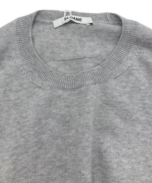 SLOANE（スローン）SLOANE (スローン) 14G天竺 エクストラファインメリノウール ショート丈 クルーネック グレー サイズ:SIZE 3の古着・服飾アイテム