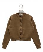 SLOANEスローン）の古着「12Ｇ天竺 ダブルフェイス クルーネックカーディガン」｜ブラウン
