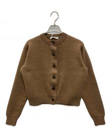 SLOANE（スローン）の古着「12Ｇ天竺 ダブルフェイス クルーネックカーディガン」｜ブラウン