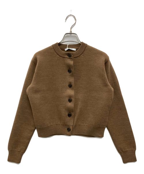 SLOANE（スローン）SLOANE (スローン) 12Ｇ天竺 ダブルフェイス クルーネックカーディガン ブラウン サイズ:SIZE 1の古着・服飾アイテム