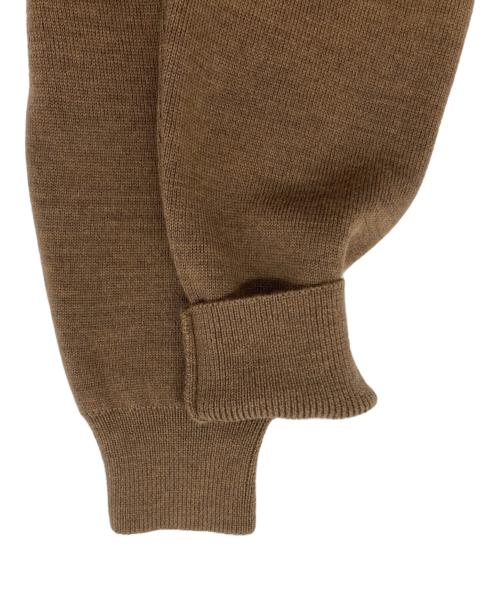 SLOANE（スローン）SLOANE (スローン) 12Ｇ天竺 ダブルフェイス クルーネックカーディガン ブラウン サイズ:SIZE 1の古着・服飾アイテム