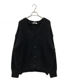 SLOANE（スローン）の古着「3G天竺 アルパカ×ウール Vネックカーディガン」｜ブラック