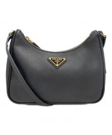 PRADA（プラダ）の古着「サフィアーノレザー ミニバッグ」｜ブラック