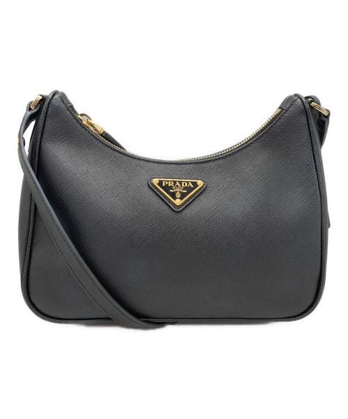 PRADA（プラダ）PRADA (プラダ) サフィアーノレザー ミニバッグ ブラックの古着・服飾アイテム