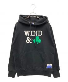 WIND AND SEA×NBA（ウィンダンシー×エヌビーエー）の古着「BOSTON CELTICS Hooded Sweat Shirt」｜ブラック