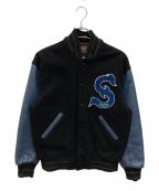 skookum×JOURNAL STANDARD relumeスクーカム×ジャーナルスタンダード レリューム）の古着「別注アワードジャケット」｜ブラック×ネイビー