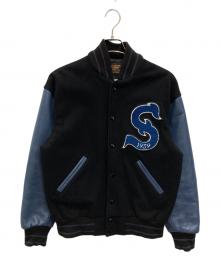 skookum×JOURNAL STANDARD relume（スクーカム×ジャーナルスタンダード レリューム）の古着「別注アワードジャケット」｜ブラック×ネイビー