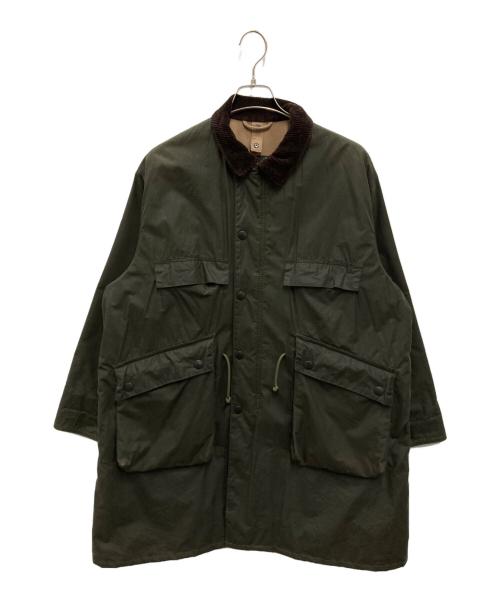 Barbour（バブアー）Barbour (バブアー) KAPTAIN SUNSHINE (キャプテンサンシャイン) Stand Collar Traveler Coat オリーブ サイズ:36の古着・服飾アイテム