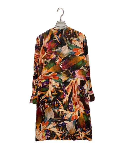 PAUL SMITH（ポールスミス）Paul Smith (ポールスミス) 総柄ボウタイワンピース マルチカラー サイズ:40の古着・服飾アイテム