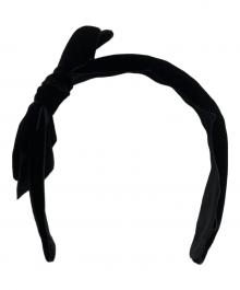 Jennifer Ouellette（ジェニファー オレット）の古着「Velvet Bow Headband」｜ブラック