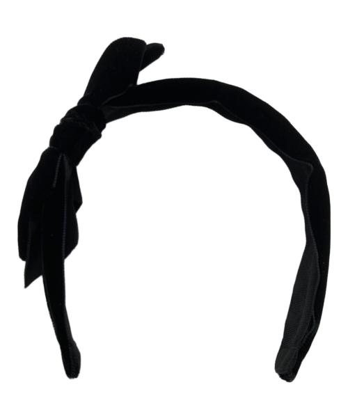 Jennifer Ouellette（ジェニファー オレット）Jennifer Ouellette (ジェニファー オレット) Velvet Bow Headband ブラックの古着・服飾アイテム