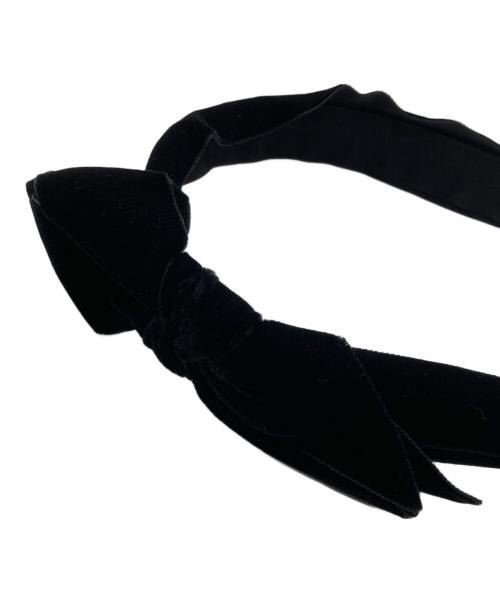 Jennifer Ouellette（ジェニファー オレット）Jennifer Ouellette (ジェニファー オレット) Velvet Bow Headband ブラックの古着・服飾アイテム