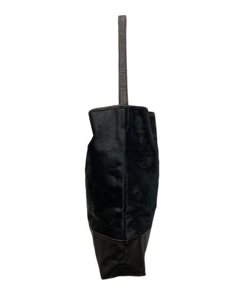 And A（アンド エー）And A (アンド エー) カウレザーハラコトートバッグ ブラックの古着・服飾アイテム