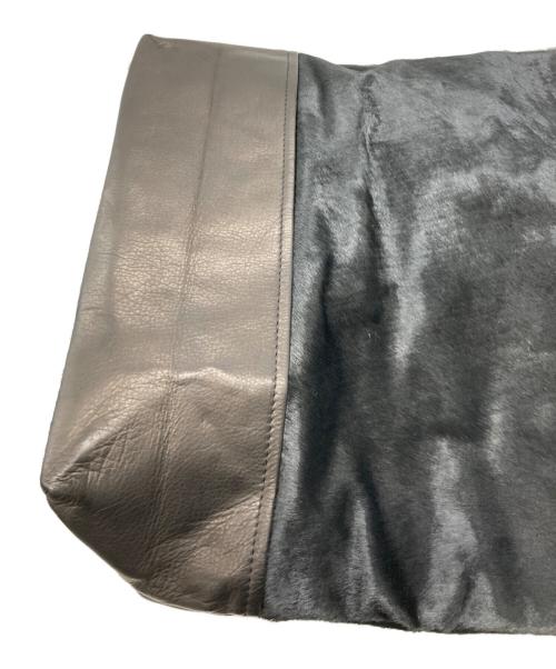 And A（アンド エー）And A (アンド エー) カウレザーハラコトートバッグ ブラックの古着・服飾アイテム