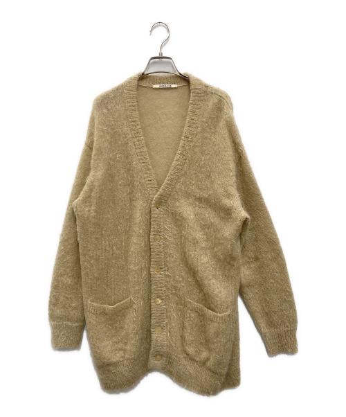 AURALEE（オーラリー）AURALEE (オーラリー) BRUSHED SUPER KID MOHAIR KNIT LONG CARDIGAN ベージュ サイズ:SIZE 1の古着・服飾アイテム