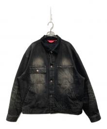SUPREME（シュプリーム）の古着「Distressed Selvedge Trucker」｜ブラック