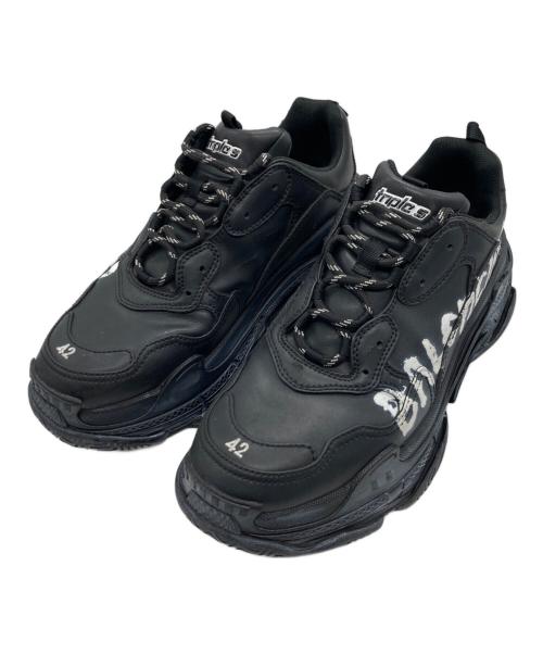 BALENCIAGA（バレンシアガ）BALENCIAGA (バレンシアガ) TRIPLE S GRAFITY ブラック サイズ:27.5㎝の古着・服飾アイテム