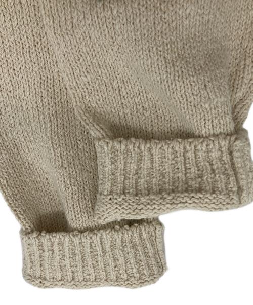 YOKE（ヨーク）YOKE (ヨーク) Intarsia Cotton Sweater アイボリー×ブラック サイズ:1の古着・服飾アイテム