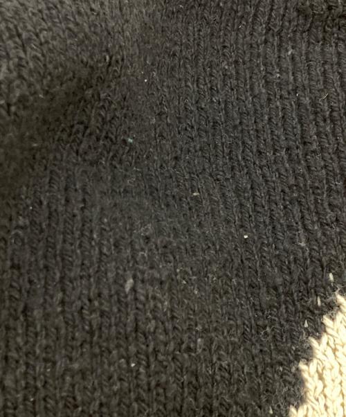 YOKE（ヨーク）YOKE (ヨーク) Intarsia Cotton Sweater アイボリー×ブラック サイズ:1の古着・服飾アイテム