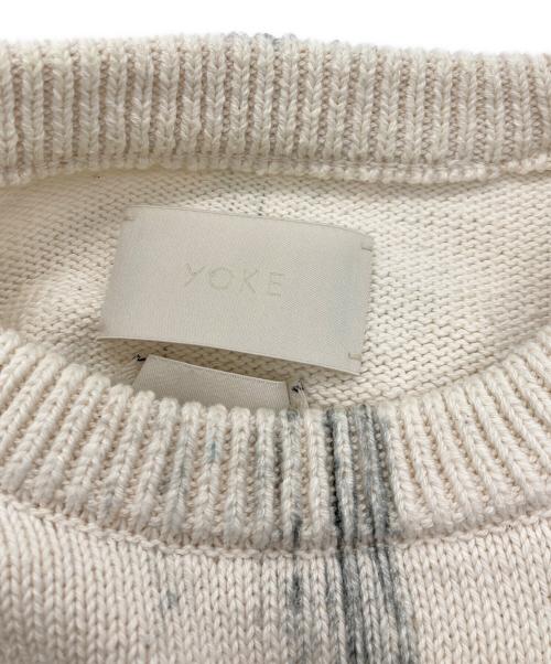 YOKE（ヨーク）YOKE (ヨーク) Printed Cotton Cneck Sweater ベージュ サイズ:1の古着・服飾アイテム