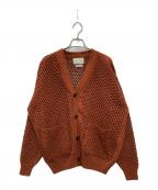 YOKEヨーク）の古着「MESHED KNIT CARDIGAN」｜ブラウン