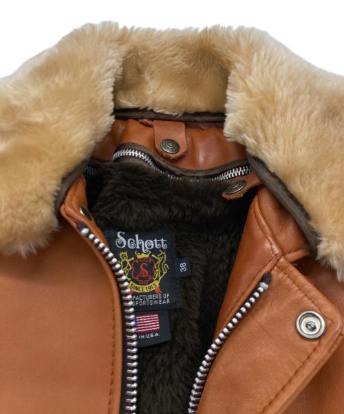 Schott（ショット）Schott (ショット) G-1 BOA LEATHER JACKET ブラウン サイズ:38の古着・服飾アイテム