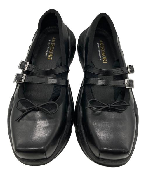 AKIKOAOKI（アキコアオキ）AKIKOAOKI (アキコアオキ) Giselle ローファー ブラック サイズ:23cmの古着・服飾アイテム