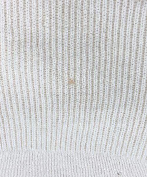 HELMUT LANG（ヘルムートラング）HELMUT LANG (ヘルムートラング) ダメージ加工Vネックニット アイボリー サイズ:Sの古着・服飾アイテム