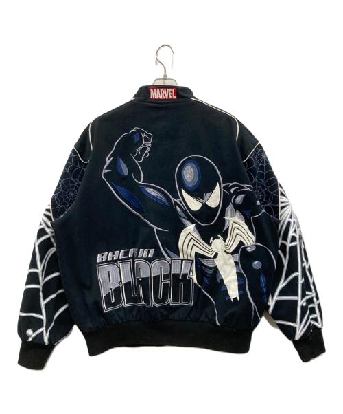 SPIDER-MAN（スパイダーマン）Spider-Man (スパイダーマン) JH Design (ジェイエイチデザイン) Racing Jacket ブラック サイズ:XLの古着・服飾アイテム