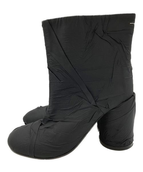 MM6 Maison Margiela（エムエムシックスメゾンマルジェラ）MM6 Maison Margiela (エムエムシックスメゾンマルジェラ) 6-HEEL クラッシュドブーツ ブラック サイズ:38の古着・服飾アイテム