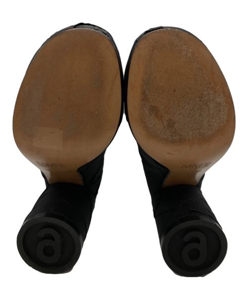 MM6 Maison Margiela（エムエムシックスメゾンマルジェラ）MM6 Maison Margiela (エムエムシックスメゾンマルジェラ) 6-HEEL クラッシュドブーツ ブラック サイズ:38の古着・服飾アイテム