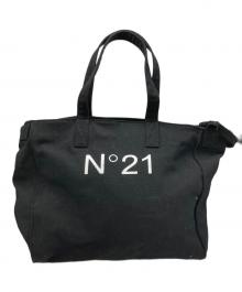 N°21 numero ventuno（ヌメロヴェントゥーノ）の古着「ロゴキャンバストートバッグ」｜ブラック