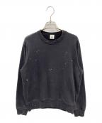 HEAR MY NAME×6(ROKU) BEAUTY&YOUTHヒアマイネーム×ロク ビューティーアンドユース）の古着「ダメージ加工スウェット」｜グレー