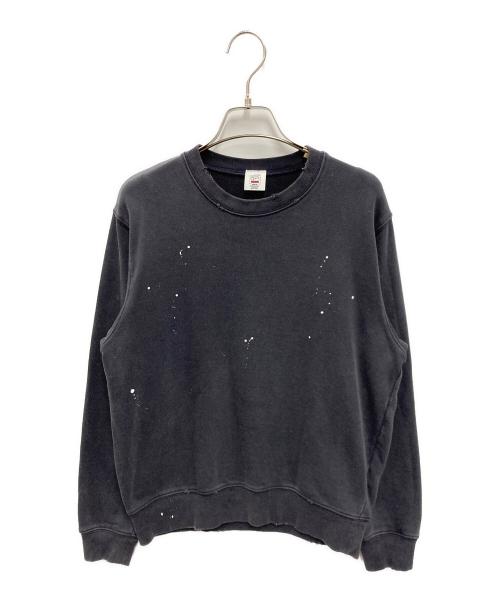 HEAR MY NAME（ヒアマイネーム）HEAR MY NAME (ヒアマイネーム) 6(ROKU) BEAUTY&YOUTH (ロク ビューティーアンドユース) ダメージ加工スウェット グレー サイズ:Sの古着・服飾アイテム