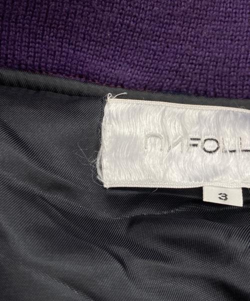 FOLL（フォル）FOLL (フォル) ナイロンオーバーダイスタジアムジャンパーMA-1 パープル サイズ:3の古着・服飾アイテム
