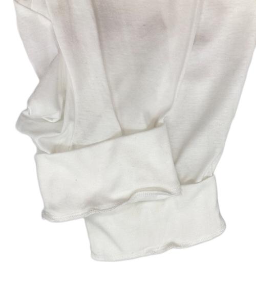 ENFOLD（エンフォルド）ENFOLD (エンフォルド) BALL DRAPE LONG-SLEEVE-T-SHIRT ホワイト サイズ:38 未使用品の古着・服飾アイテム