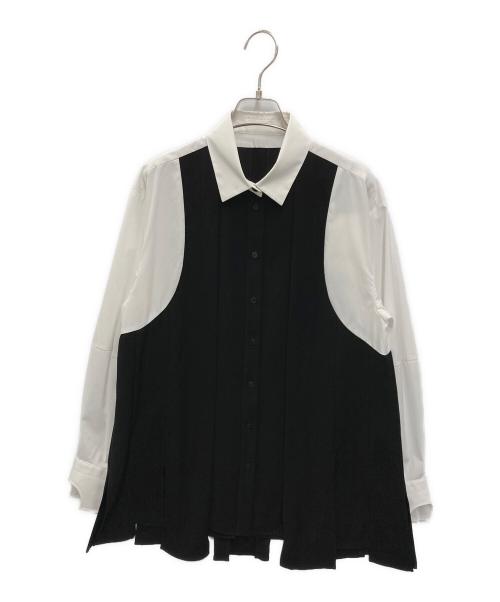 ENFOLD（エンフォルド）ENFOLD (エンフォルド) PANEL-HEM PULLOVER ホワイト×ブラック サイズ:38 未使用品の古着・服飾アイテム