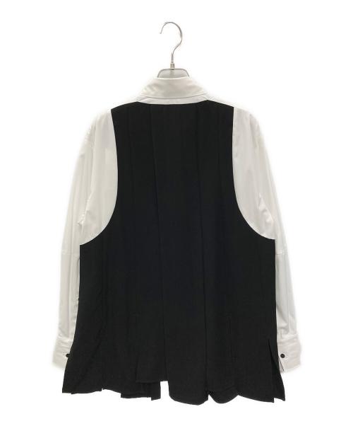 ENFOLD（エンフォルド）ENFOLD (エンフォルド) PANEL-HEM PULLOVER ホワイト×ブラック サイズ:38 未使用品の古着・服飾アイテム