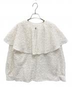 bow.aボウ・エー）の古着「FETHER CAPE BLOUSE」｜ホワイト