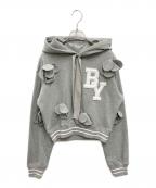 Bibiy.ビビィ）の古着「BY. FLOWER SWEATSHIRT」｜グレー