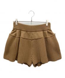sacai（サカイ）の古着「Flared Knit Shorts」｜ブラウン