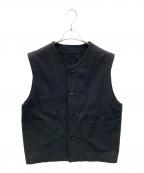 MARGARET HOWELLマーガレットハウエル）の古着「コットン キャンバス ベスト」｜ブラック