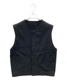 MARGARET HOWELL（マーガレットハウエル）の古着「コットン キャンバス ベスト」｜ブラック