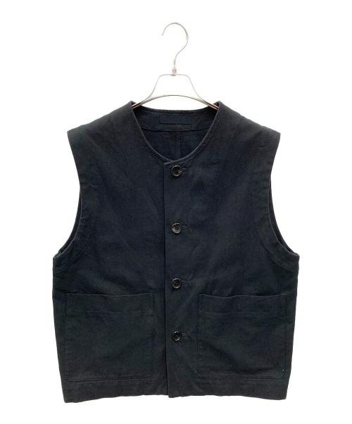 MARGARET HOWELL（マーガレットハウエル）MARGARET HOWELL (マーガレットハウエル) コットン キャンバス ベスト ブラック サイズ:Lの古着・服飾アイテム