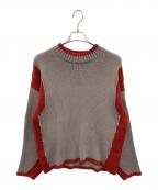 C.E  CAV EMPTシーイー キャブエンプト）の古着「バイカラーニット」｜レッド×グレー